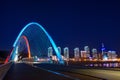 Expro bridge at night in daejeon,