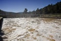 Expulsion of water after heavy rains in the embalse de Puente Nuevo