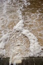 Expulsion of water after heavy rains in the embalse de Puente Nuevo, near Cordoba