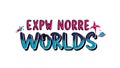 EXPW NORRE WORLDS Text Art, vector design Generative AI Royalty Free Stock Photo