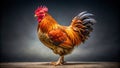 Minimalist Brahma Rooster A Fancy Brown Feathered Beauty Stunning AI Photography for Home Decor Royalty Free Stock Photo