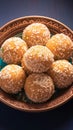 Exquisite Amaranth laddu, a nutritious Indian sweet delicacy.