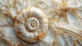 Natural beauty of ammonite marble showcasing the intricate patterns and textures found in the fossilized shell, perfect Royalty Free Stock Photo