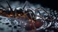 Exquisite Ant Exploration: Jiusion 1000x Endoscope Reveals Ultra-Realistic Details, Rendered with Octane for Unmatched Precision. Royalty Free Stock Photo