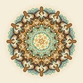 Exquisite arabesque flowers pattern design