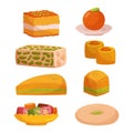 Exquisite Assortment Of Eastern Sweets, Offering Delectable Blend Of Flavors And Textures. Variety Of Traditional Treats