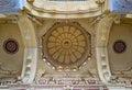 Exquisite carvings inside ancient Nayakkar palace in Madurai, india Royalty Free Stock Photo