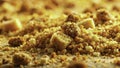 Exquisite CloseUp of Golden Brown Breadcrumb Texture A Panoramic Background Image for Culinary Design