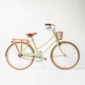 Exquisite Craftsmanship: Green Bike On White Background