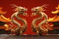 Exquisite 3D rendering Happy Chinese New Year with dragon, lantern