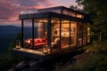 Exquisite Design of a Small House Amidst Stunning Landscapes. AI