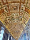 Vatican Museum map room ceiling Royalty Free Stock Photo