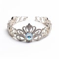 Exquisite Diamond Crown With Blue Crystal And Silver - Inspired By Lucy Glendinning