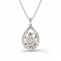 Exquisite Diamond Pear Shaped Pendant In Celtic Knotwork Design