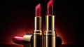 Exquisite Elegance, Captivating Product Photography Showcasing the Allure of Luxury Lipstick. Generative AI