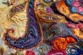 Exquisite embroidered textile showcasing vibrant colors and intricate patterns