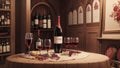 Exquisite Embroidered Wine Bottle Holder for National Red Wine Day.AI Generated