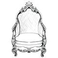 Exquisite Fabulous Imperial Baroque armchair in luxurious fabric ornament.