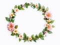 Exquisite Floral Circle Border Frame Design A Timeless Elegance for Your Projects Royalty Free Stock Photo