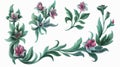 Exquisite Floral Decorative Element Vector Illustration Royalty Free Stock Photo