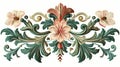 Exquisite Floral Decorative Element Vector Illustration Royalty Free Stock Photo