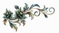 Exquisite Floral Decorative Element Vector Illustration Royalty Free Stock Photo