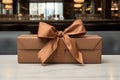 Exquisite Gift Box in a Lavish Restaurant Setting, Perfect for Special Occasions and Celebrations