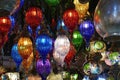 Exquisite glass lamps and lanterns in the Grand Bazaar Royalty Free Stock Photo