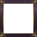 Exquisite gold and royal purple picture or border frame Royalty Free Stock Photo