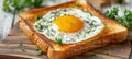 Exquisite gourmet sandwich with perfectly poached eggs in professional food photography