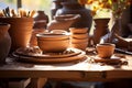 Exquisite Handcrafted Pottery Close-ups in a Radiant Sunlit Studio