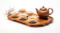 Elegant herbal tea set for soothing, aromatic infusions.AI Generated