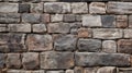 Exquisite high quality design of an antique hand hewn stone wall with captivating texture Royalty Free Stock Photo