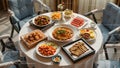 Golden Hour Feast: A Culinary Symphony for Family Gatherings Royalty Free Stock Photo