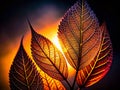 Captivating Silhouette of Leaves in an Indian File Pattern A Stunning Display of Natures Elegance and Order