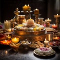 Exquisite Indian Sweets Display: A Diwali Delight