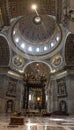 Exquisite interior view vatican cathedral st peter`s basilica rome