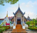 Facade of Bhuridatto Viharn, Wat Chedi Luang, Chiang Mai, Thailand