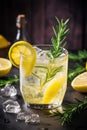 Exquisite Lemon and Rosemary Infusion in Chic Glasses