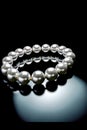 An exquisite natural pearl bead bracelet, a symbol of elegance and sophistication Royalty Free Stock Photo