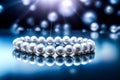 An exquisite natural pearl bead bracelet, a symbol of elegance and sophistication Royalty Free Stock Photo