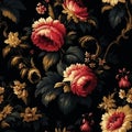 Exquisite and ornate seamless pattern showcasing the beauty of victorian wallpaper textures Royalty Free Stock Photo