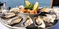 Exquisite Oysters on Ice - Oceanic Luxury - Elegant and Chilled - Seafood Extravaganza