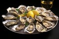 Exquisite oysters served with a delectable tangy lemon twist for stunning presentation