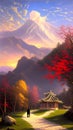 The Exquisite Painting of Chinese Ancient Poetry and Mountain Journey