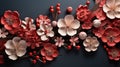 Exquisite Paper Crafted Flowers Celebrating Chinese Spring Festival