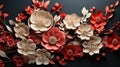 Exquisite Paper Crafted Flowers Celebrating Chinese Spring Festival