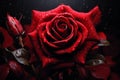 Exquisite Red rose unreal. Generate Ai Royalty Free Stock Photo