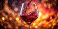 Exquisite Red Wine Pour into a Glass Capturing the Richness and Depth of Color with a Stunning Depth Royalty Free Stock Photo