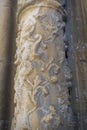 Exquisite Stone Carving: Detail of the Entrance to the Gothic Church of Laguardia, Province of Vitoria Royalty Free Stock Photo